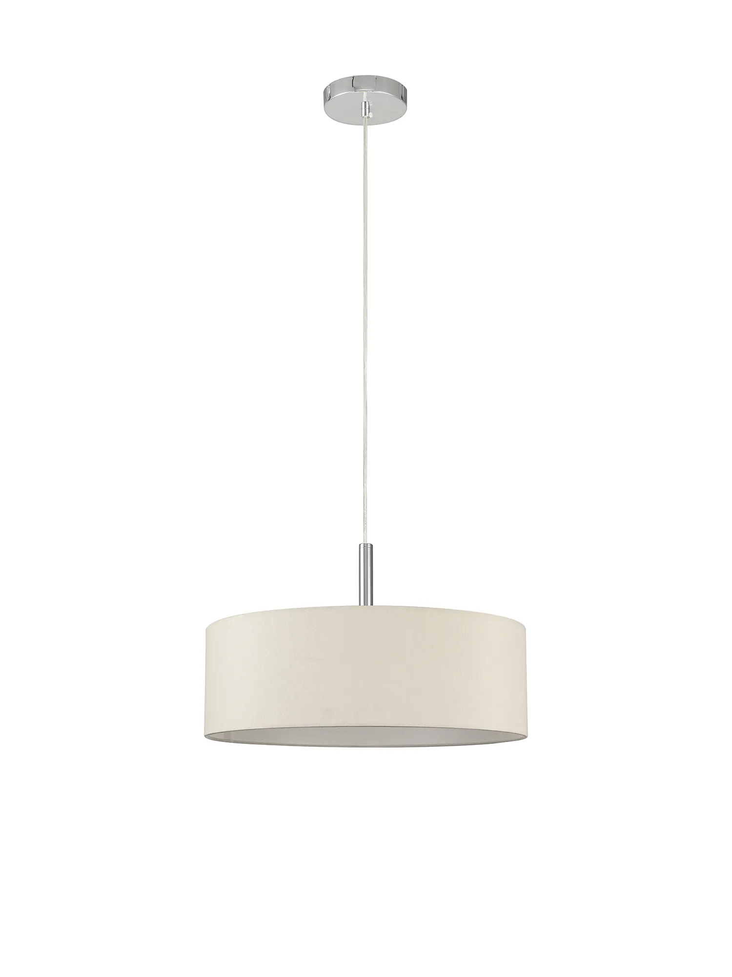 Baymont 45cm 5 Light Pendant Polished Chrome, Ivory Pearl/White DK0728  Deco Baymont CH IV